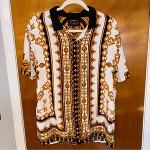 PacSun Versace-Inspired Button-Up Shirt – Medium ✨